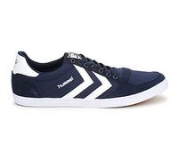 Hummel - Slimmer Stadil Low - Baskets - Mixte adulte - Bleu (Dress Blue/white Kh) - 37 EU