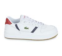 Chaussures Lacoste T-Clip Set Cuir blanc bleu marine rouge - 43