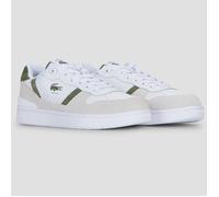 Lacoste Baskets T-Clip Set cuir rétro blanc beige vert Taille 45