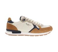 Baskets basses - PEPE JEANS - Beige - Cuir et textile - Lacets - Semelle 2,5 cm 43