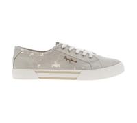 Baskets basses - PEPE JEANS - blanc - Lacets - Or - Lurex brillant 36