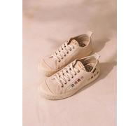 Baskets basses pour femme et coton recy t broderie | GILDA-EA 36