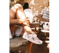 Baskets basses pour femme et coton recy t broderie | GILDA-EJ 40