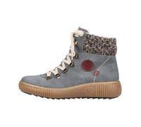 Rieker Bottines à lacets beige / bleu-gris / marron châtaigne / blanc, Taille 36
