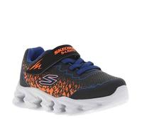 Baskets basses running noires avec lacets bleus et bande auto-agrippante 23