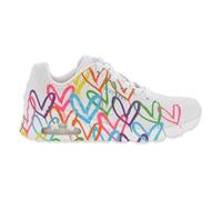 Baskets basses semi-compensées Skechers - Blanc - Femme - Lacets 35