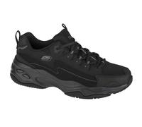 Skechers Homme D'lites 4.0 Sneaker, Black Leather Pu Mesh Black Trim, 45 EU