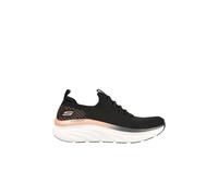 Skechers Femme D'Lux Walker Let It Glow Basket, Black Knit/Rose Gold Trim, 38.5 EU
