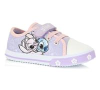 Baskets Basses Stitch Enfant mauves - Scratch Pratique, Semelle Fleurie et Confort Quotidien - du 20 au 25 (Système Taille Chaussures EU, Enfant de Moins de 5 Ans, Numérique, Moyen, 24)