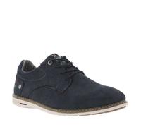 Baskets basses style derbies bleu marine avec des surpiqûres bordeaux 42