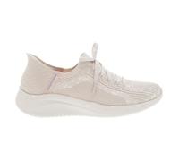 Baskets basses textile semi-compensées Skechers beige - SKECHERS - Femme - Blanc - Textile - Adulte - Compensé 36,5