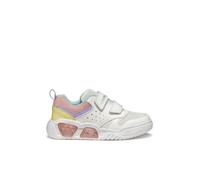 Geox J ILLUMINUS Girl A Basket, White/Multicolor, 25 EU