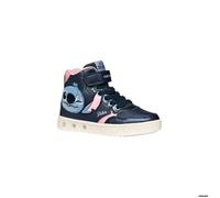 Baskets bébé fille - GEOX - Skylin - Bleu marine/Rose - Cuir - Semelle lumineuse 27