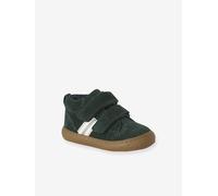 Baskets bébé garçon cuir à scratchs vert 25