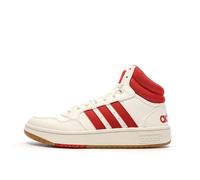 Adidas Homme Hoops 3.0 Mid Lifestyle Basketball Classic Vintage Shoes, Core White/Better Scarlet/Gum, 40 2/3 EU