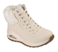 Baskets blanches à talon semi-compensée avec des lacets plats et un zip 36