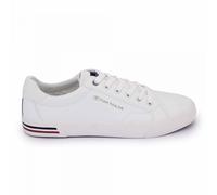Baskets Blanches En Toile Liseré Bleu Et Rouge Homme Tom Tailor - 41