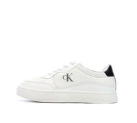 Calvin Klein Baskets Cupsole Homme Classic Tech Ripstop Basses, Blanc (Bright White/Black), 44