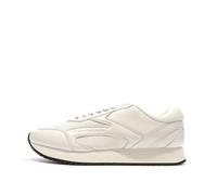 Calvin Klein Baskets Runner Homme Retro Multilayer Chaussures, Blanc (B White/O Mushroom), 40