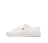 Tommy Hilfiger Th Foxing FW0FW09170 Baskets Basses en Toile pour Femme, Blanc (Blanc), Pointure 38