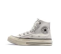 Converse A07444C Court Patch Toile Et Cuir Unisexe Baskets Blanches UK 5 - 6