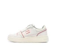 Tommy Jeans Baskets Cuvette Femme Retro Basket Basses, Blanc (Ecru/Mystic Pink), 40