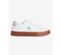 Baskets Calvin Klein Classic Cupsole Laceup Leather blanc marron - 43