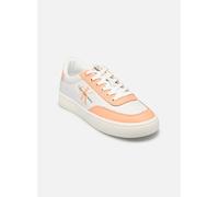 Calvin Klein Jeans Femme Classic Cupsole Low Lace LTH ML YW0YW01296 Baskets à Semelle, Blanc (Bright White/Apricot Ice), 40.5 EU
