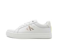 Baskets - Calvin Klein - Classic Semelle Cupsole Fluo - Blanc - Cuir - Lacets 39