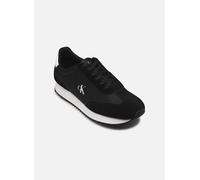 Calvin Klein Baskets Femme Laceup en Cuir, Noir (Black/Bright White), 39