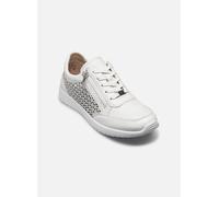 CAPRICE Baskets Basses Femme en Cuir avec Fermeture éclair, Blanc (White Nappa), 40 EU
