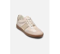 CAPRICE Baskets Basses Femme en Cuir Décontractées, Crème (Snow Comb), 41 EU