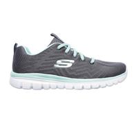 Baskets Casual Skechers Get-Connected-190872053553 - Gris - Femme - Plat - Textile - Lacets 39