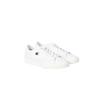 Baskets - CHAMPION - Court Club Patch - Homme - Cuir - Blanc - Lacets 44