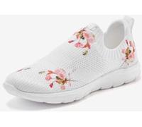 Baskets chaussure en textile à imprimé floral - s'adaptent parfaitement au pied grâce à leur qualité textile douce - LASCANA - blanc BLANC 42