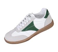 Baskets classiques rétro en caoutchouc pour femme - Chaussures de tennis décontractées - Chaussures de patinage - Chaussures de marche - Anti-entraîneur, vert, 40 EU Large