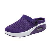 Baskets Compensées Femme Chaussures D'été Confortables Plates Décontractées Femmes Semelles Souples Coussin d'air Travail en Tissu Soulagement des Pieds Shoes Le Fitness Souple Mode