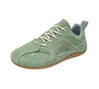 Baskets confortables à enfiler pour homme - Légères et respirantes - Pour le travail et le bureau - Chaussures de marche confortables - Semelle épaisse zéro goutte - Coussinets métatarsiens, Vert, 40