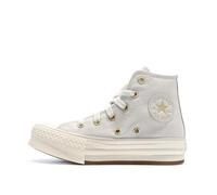 Baskets - CONVERSE - All Star Eva A10382C - Plateforme surélevée - Tige en toile gris - Détails dorés 35 1/2