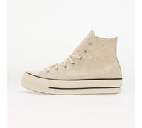 Converse - Sneakers compensées en toile - Chuck Taylor All Star Lift Natural Ivory/Egret/Black pour Femme - Taille 37 - Beige Beige 37
