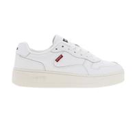 Baskets cuir femme blanc - Levi's® - Plat - Lacets - Cuir 41