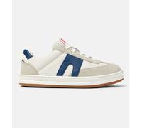 Baskets Cuir Runner Four Kids Blanc Beige Bleu 37