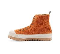 Baskets dÃ©contractÃ©es en peau lainÃ©e femme Duuo Col Plus Soft Orange 38