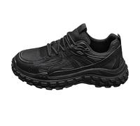 Baskets de course à pied, marche, tennis pour homme avec semelle épaisse texturée, streetwear tendance pour le quotidien, les loisirs, les activités de gym, Noir , 38.5 EU