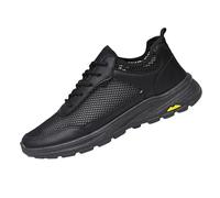 Baskets de course en maille respirante et légère à enfiler pour homme - Antidérapantes - Confortables - Coupe arche - Taille basse - Chaussures compensées plates - Chaussures de sport orthopédiques