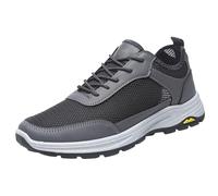 Baskets de course en maille respirante et légère à enfiler pour homme - Antidérapantes - Confortables - Coupe arche - Taille basse - Chaussures compensées plates - Chaussures de sport orthopédiques