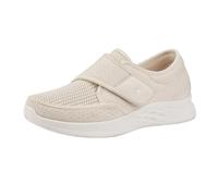 Baskets de course pour femme - Grande taille - Légères et respirantes - Couleur unie - En maille - Chaussures décontractées à enfiler pour un usage quotidien, beige, 37 EU