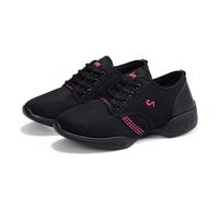 Baskets de danse pour femme,Baskets Moderne Jazz,Chaussures de Jazz Femme à Lacets Baskets,Baskets de Danse Semelles Divisée,Chaussure de Jazz Gymnastique Yoga,Pour Fitness Gym Danse Hip Hop
