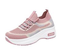 Baskets de marche orthopédiques pour femme Printemps et Automne Épais Décontracté Maille Respirant Chaussures orthopédiques décontractées, rose, 38.5 EU