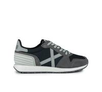 Baskets de running rétro Massana - MUNICH - Homme - Cuir - Lacets - Blanc/Gris carbon 40